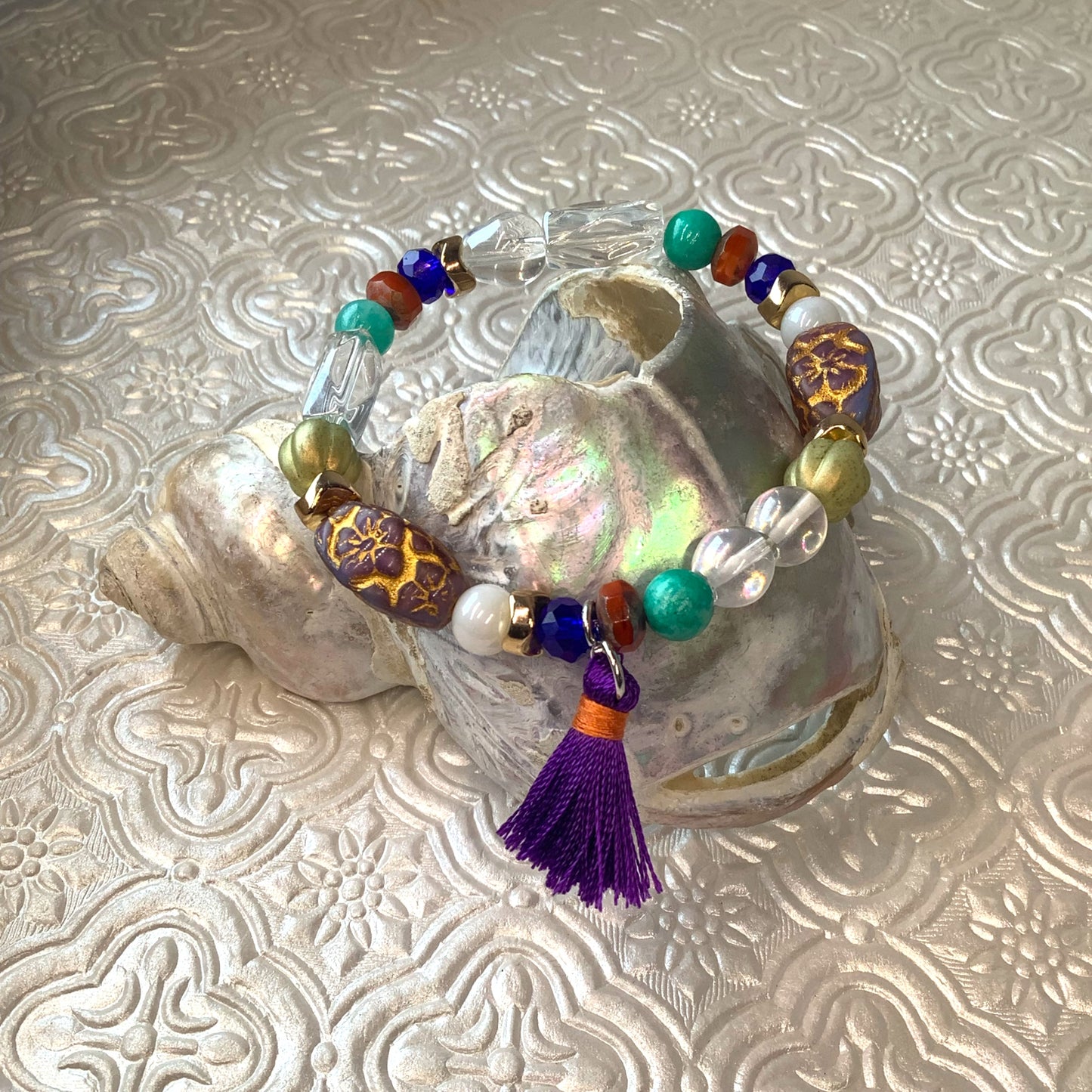 Artisan Agate with Amazonite Bracelet