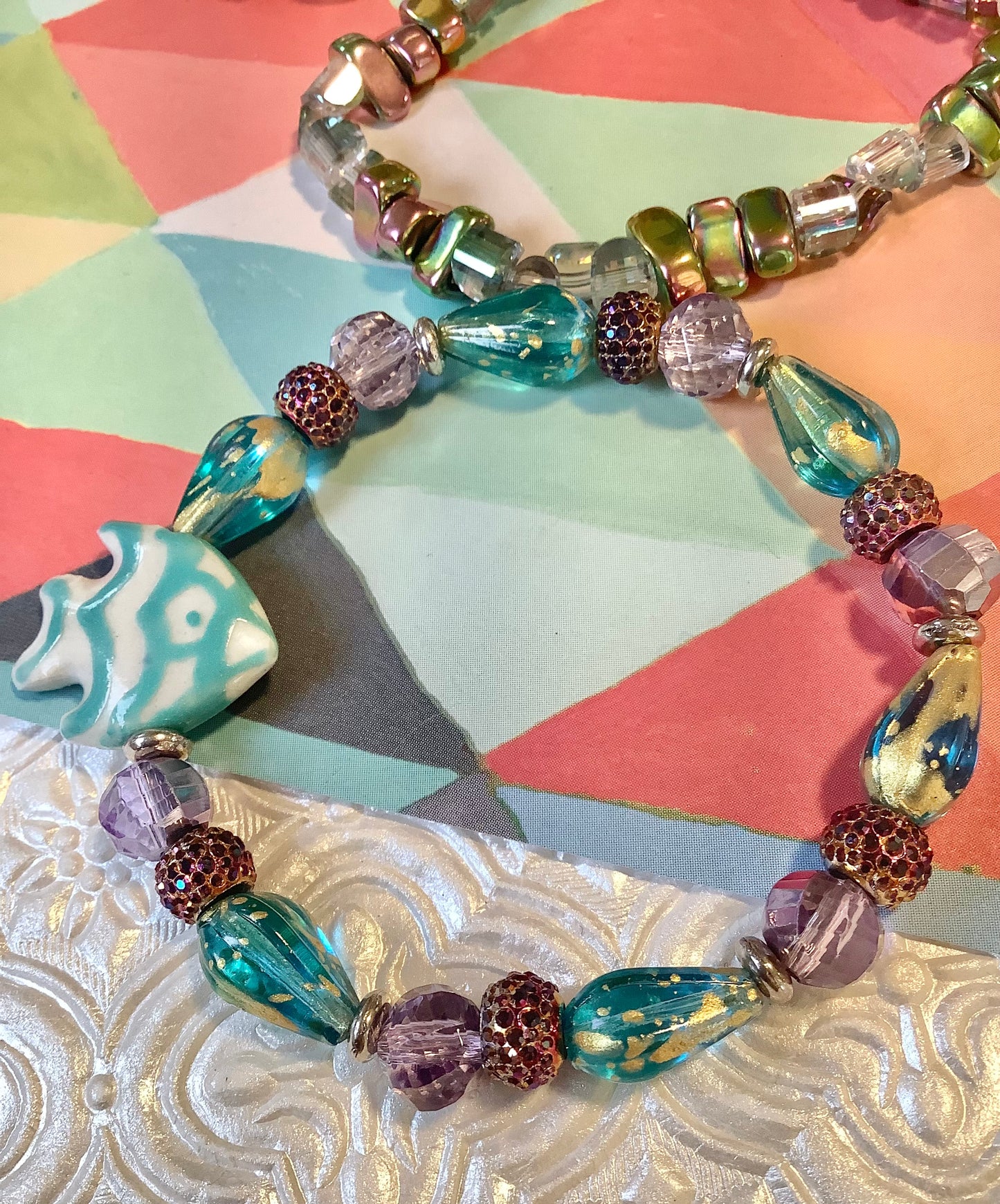Pink Pearl 3 piece Wrist Stack