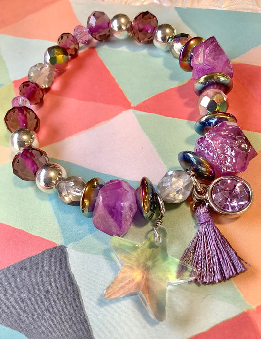 Lavender Love Star Bracelet