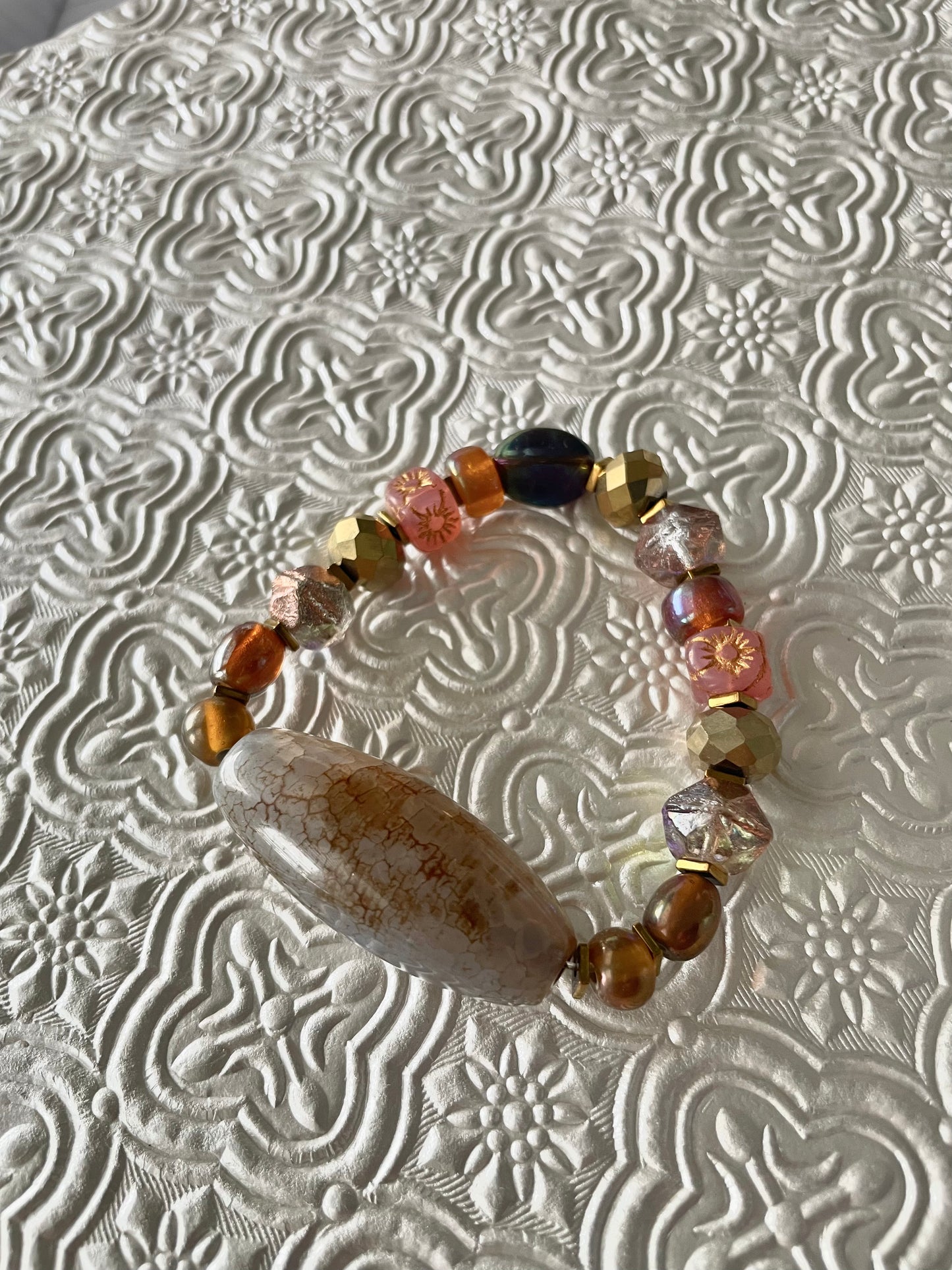 Barrel Agate Bracelet